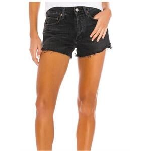 Agolde Parker Vintage Cut Off Short Crash Black size 24
